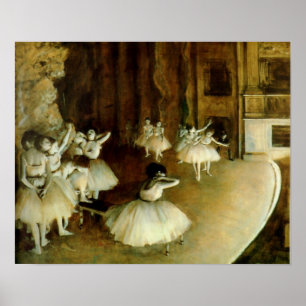 Ballet Rehearsal On Stage Poster