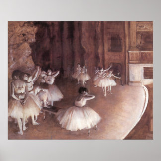Ballet Rehearsal On The Stage Poster