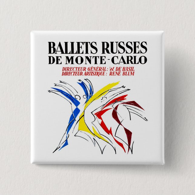 Ballet Russes - Abstract Dancer Lover Art 15 Cm Square Badge (Front)