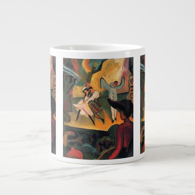 Ballet Russes, Russian Ballet by August Macke Large Coffee Mug (Front)