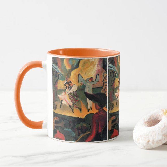 Ballet Russes, Russian Ballet by August Macke Mug (With Donut)