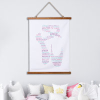 Ballet Shoe Typography Pink and Aqua