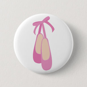 Ballet Shoes 6 Cm Round Badge