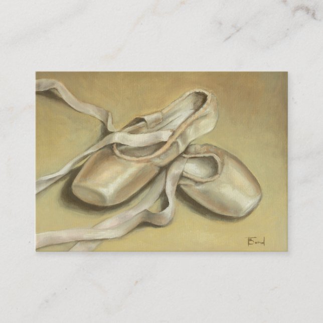Ballet shoes ACEO prints Business Card (Front)