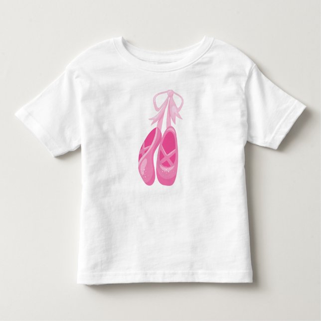 Ballet Shoes, Ballet Slippers, Ballet Dance, Pink Toddler T-Shirt (Front)