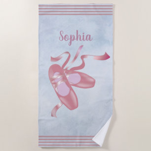 Ballet Shoes Design Beach Towel