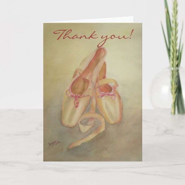Ballet shoes Thank you card (Front)