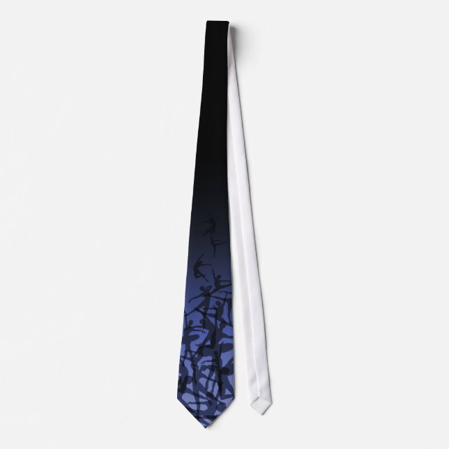 Ballet Silhouette Necktie (Sapphire) (Front)