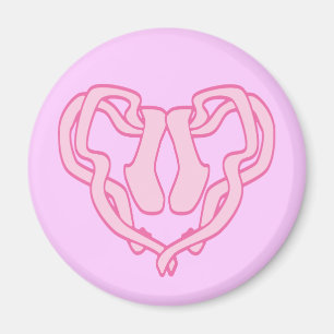 Ballet Slipper Heart Magnet