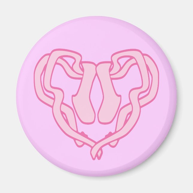 Ballet Slipper Heart Magnet (Front)