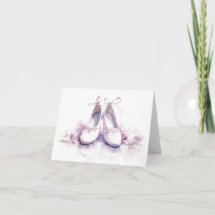 Ballet Slippers Blank Greeting Card –Elegant Dance