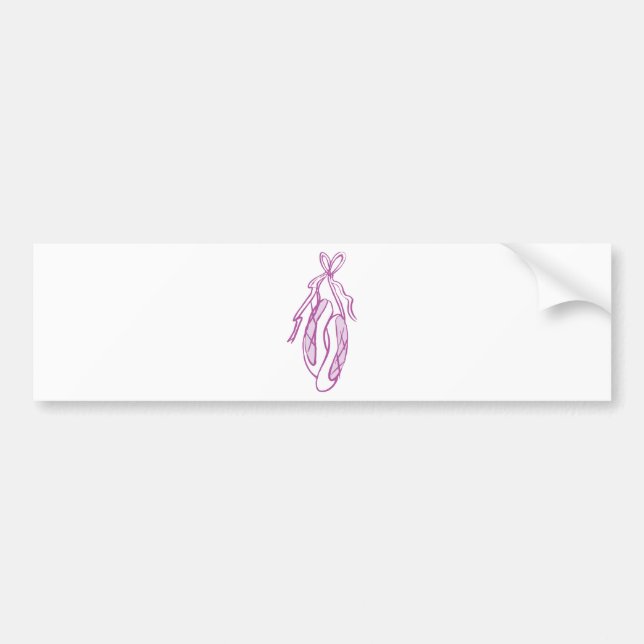 Ballet Slippers Bumper Sticker (Front)