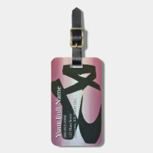 Ballet Slippers Customisable Luggage Tag