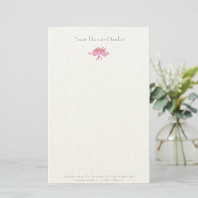Ballet Slippers Dancer Personalised Letterhead (Standing Front)