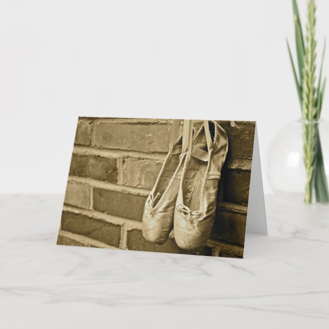 ballet slippers greeting card (Front)