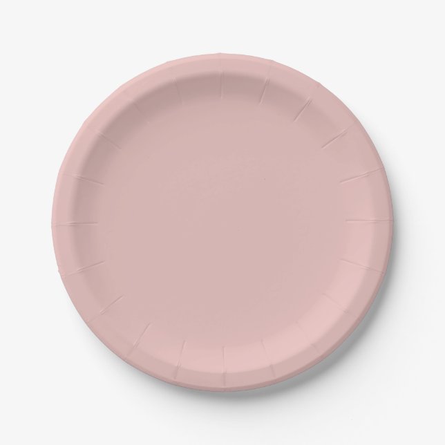Ballet Slippers Pink Solid Colour Paper Plate (Front)