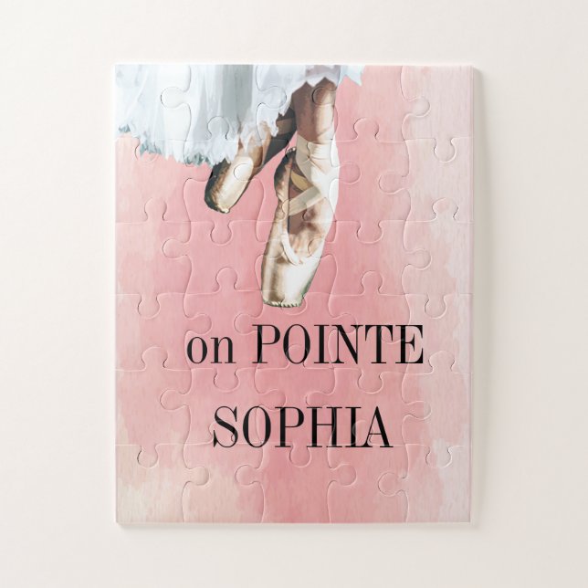 Ballet Slippers Pointe Personal Pink Jigsaw Puzzle (Vertical)