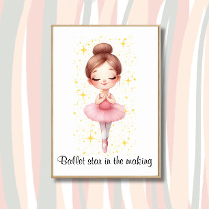 Ballet Star Girl's  Poster