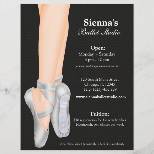 Ballet Studio Flyer (Front)