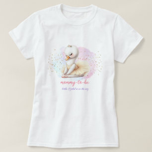 Ballet Swan Baby Girl Shower Mommy-To-Be T-Shirt