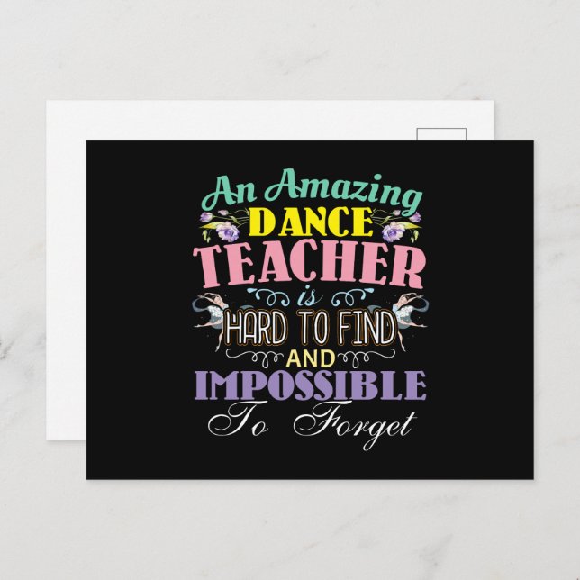 Ballet Teacher Appreciation - Amazing Quote Postcard (Front/Back)