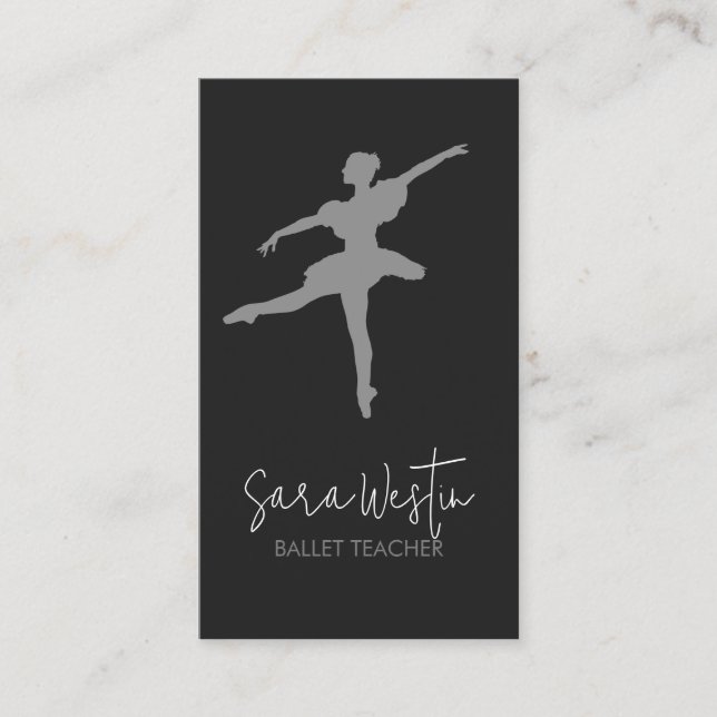 Ballet Teacher Dance Business Card (Front)