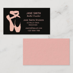 Ballet teacher dance teacher dance studio business card