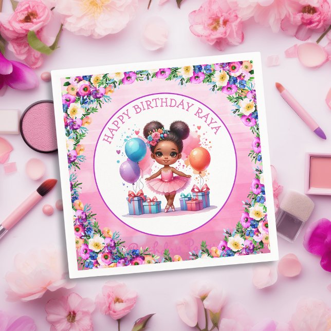 Ballet Themed Girl's Birthday Party Napkin (Creator Uploaded)