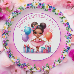 Ballet Themed Girl's Birthday Party Paper Plate