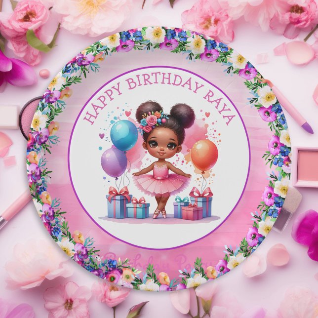 Ballet Themed Girl's Birthday Party Paper Plate (Creator Uploaded)