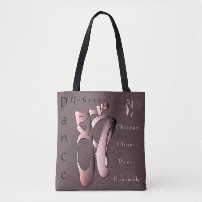 Ballet Toe Shoes Tote Bag (Front)