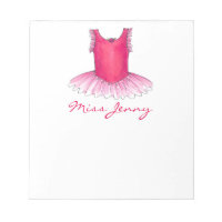 Ballet Tutu Personalised Dance Teacher Notepad