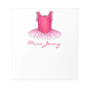 Ballet Tutu Personalised Dance Teacher Notepad