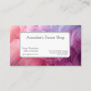 Ballet tutu skirts in pink and lavender business card
