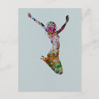 Ballette watercolor postcard