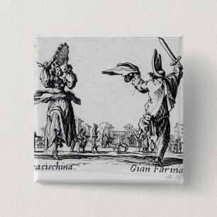 Balli de Sfessania, c.1622 15 Cm Square Badge
