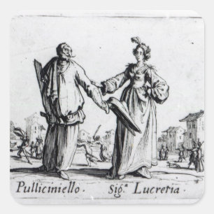 Balli de Sfessania, c.1622 2 Square Sticker