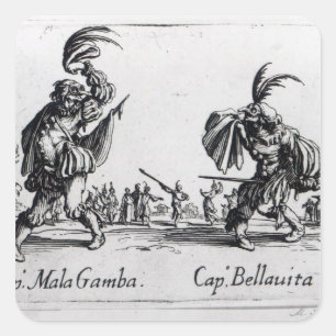 Balli de Sfessania, c.1622 Square Sticker