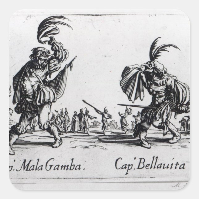 Balli de Sfessania, c.1622 Square Sticker (Front)