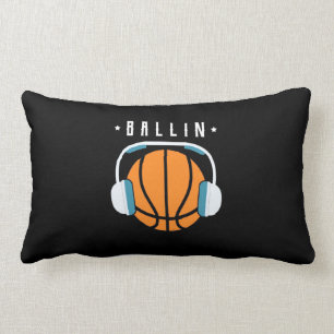 Ballin Basketball Art Lumbar Cushion