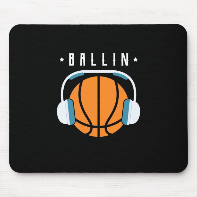 Ballin Basketball Art Mouse Pad (Front)