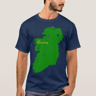 Ballina IRELAND with Irish Map T-Shirt