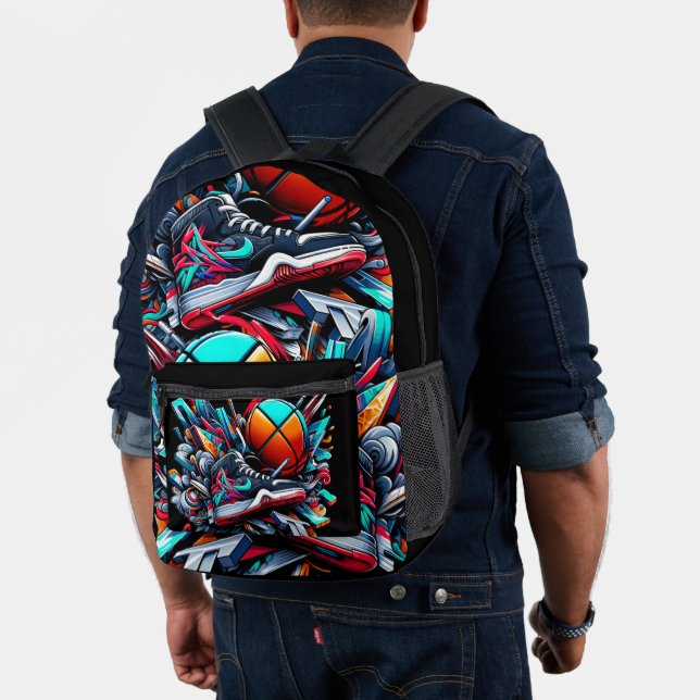 Balling With My Awesome Sneakers Graphic Design Printed Backpack (Insitu (Model))