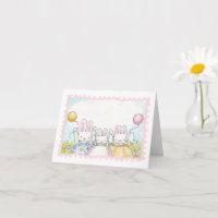 Ballon Bunny Birthday Card