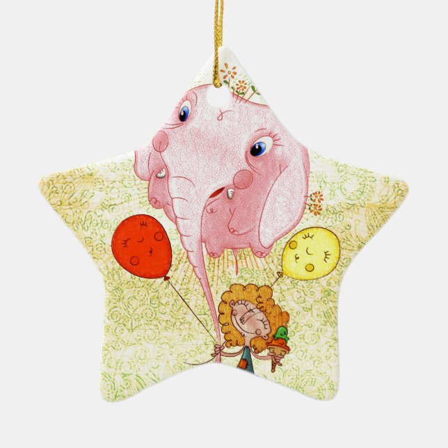 Ballon Ceramic Tree Decoration (Front)