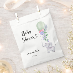 Balloon and Elephant Baby Shower Favour Bags