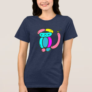Balloon Animal Cat T-Shirt Tri-Blend Shirt