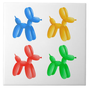 Balloon Animal Colour Pattern – Kids & Clown Party Tile