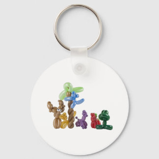 balloon animal group key ring
