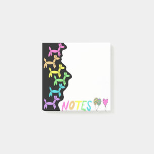 Balloon animal post-it notes